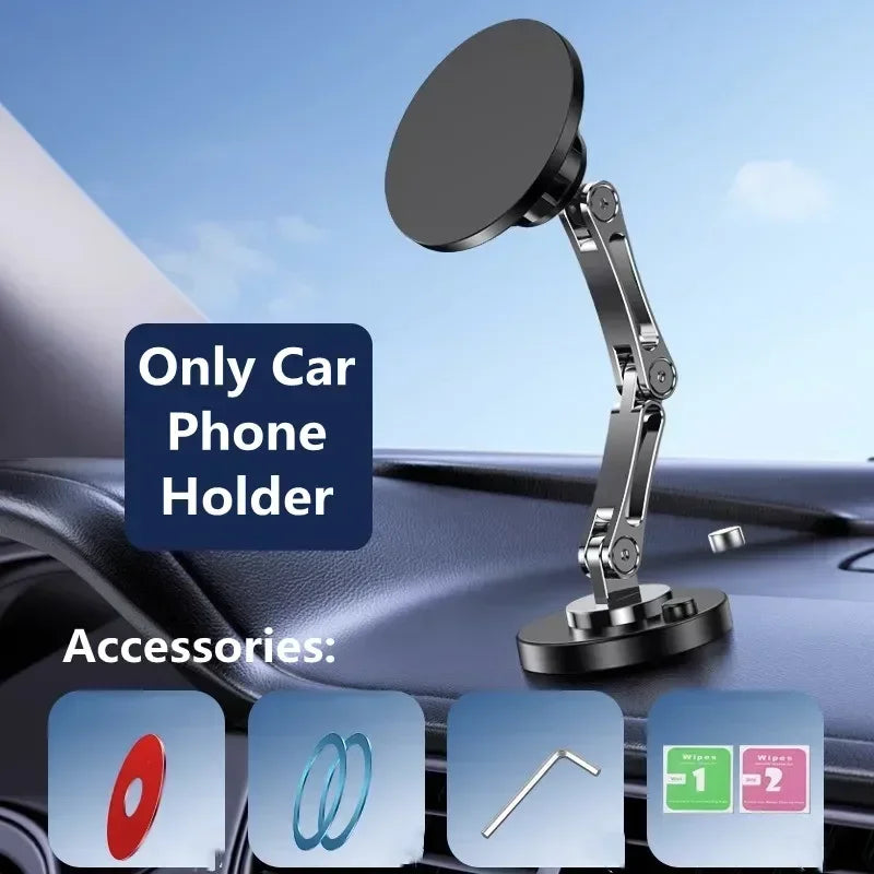 Car Magnetic Wireless Charger Adjustable Mobile Phone Holder for iPhone 15 14 13 12 Pro Max Fast Charging Easy Paste Mount Stand