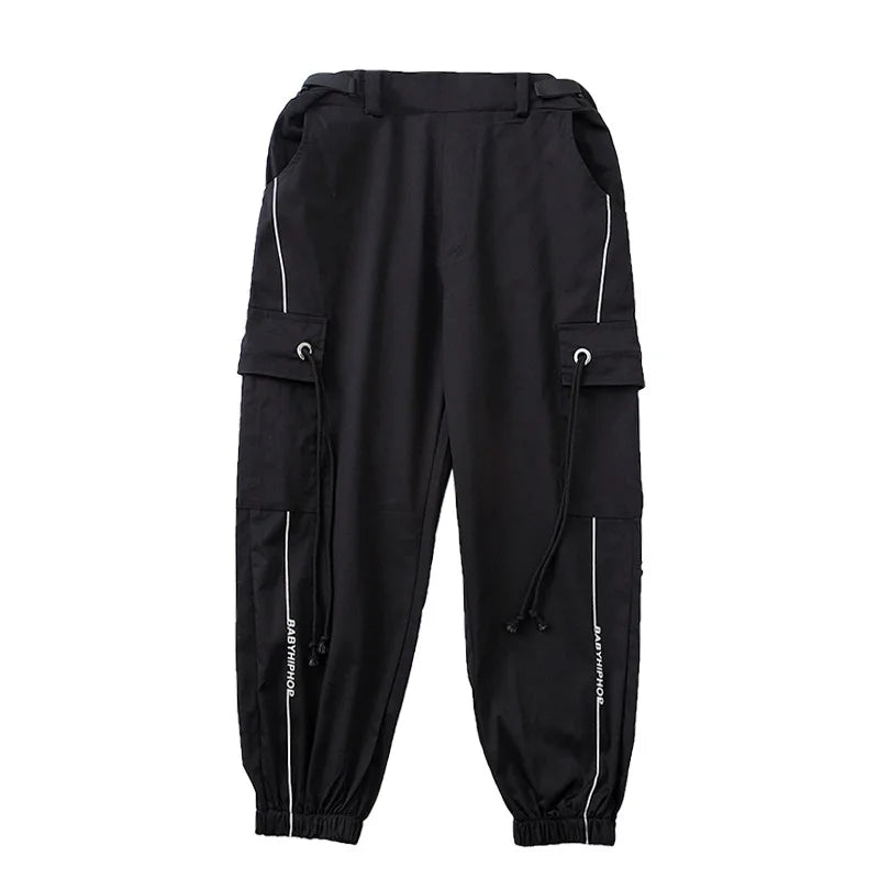 Boy Hip Hop Girl High Collar Vest Cargo Pants Outfits Child Sweatshirt Joggers Street Dance Kids Waistcoat Streetwear Costumes