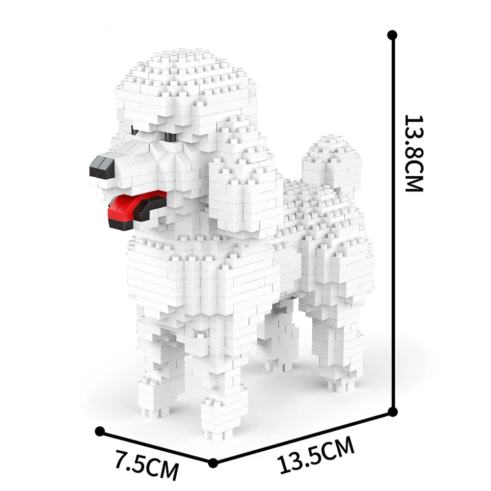 KNEW BUILT Dachshund Dog Model Mini Building Block Toy Set 9 Style for Pet Enthusiasts Teddy Hughes Corgi Collie Pet Style Brick