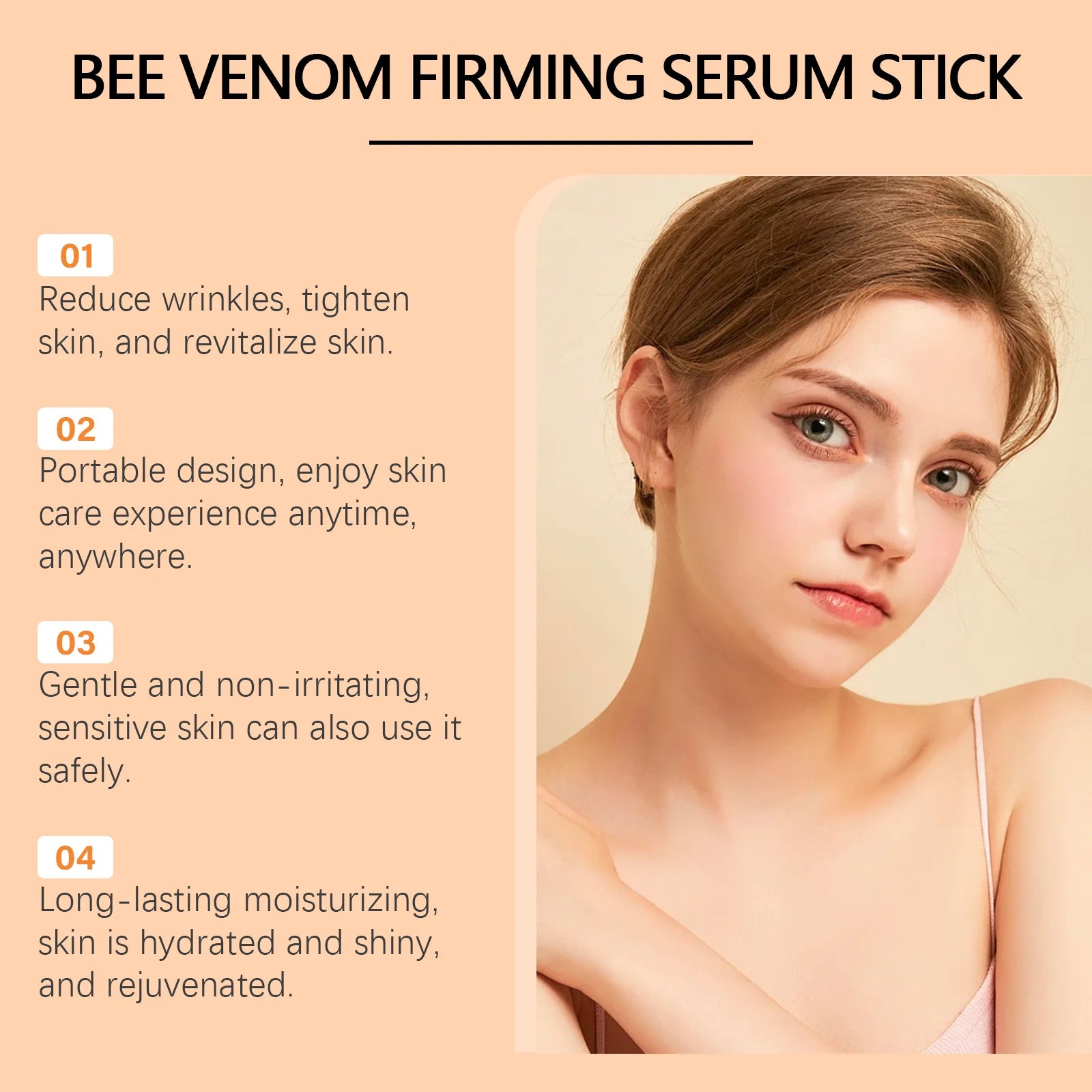 HOYGI Bee Venom Firming Cream Moisturizing Sagging Improvement Reduce Fine Lines Damaged Skin Repair Facial Skin Care Essence