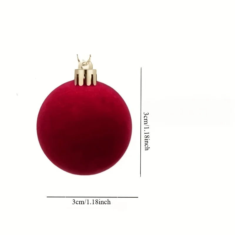 Burgundy Velvet Christmas Balls