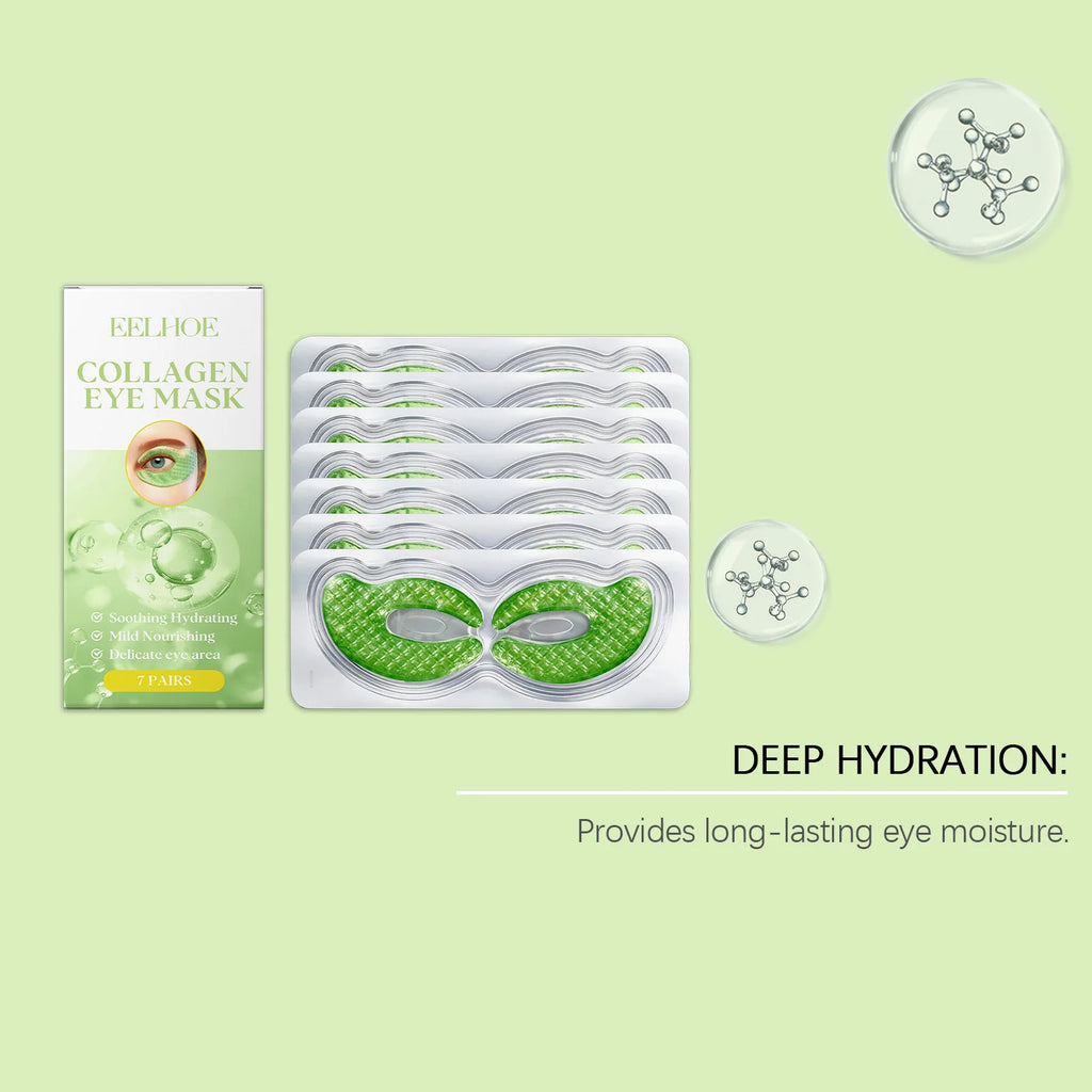 Collagen Eye Mask Patches Moisturizing Firming Anti Dark Circles Remove Eye Bags Eyes Care Gel Masks Pads Eyes Skin Care