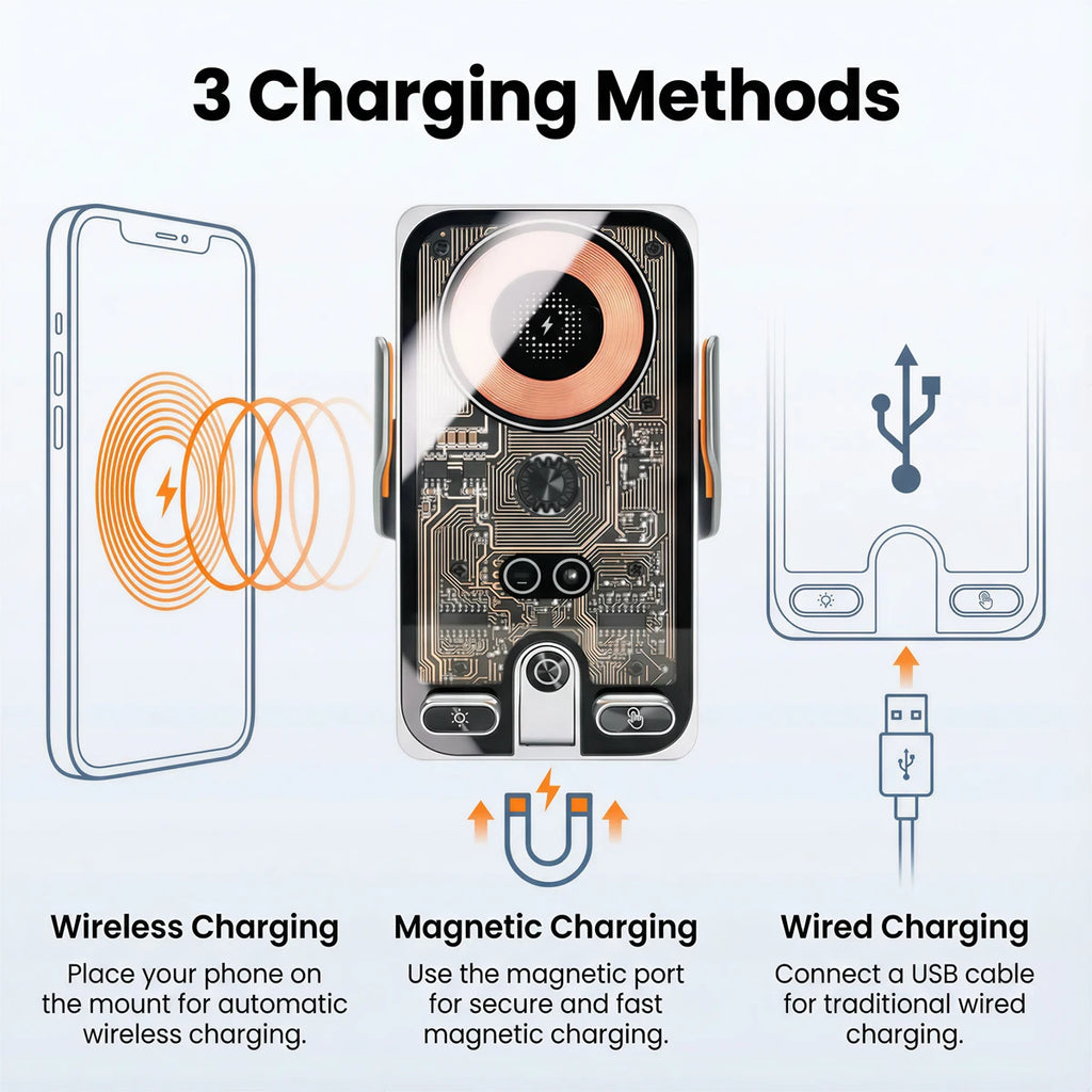 For 2024 2025 Leapmotor C10 Car Phone Holder Screen Fixed Clip Wireless Charger Phone Mount Qi Phone Charger Mounts Accessories
