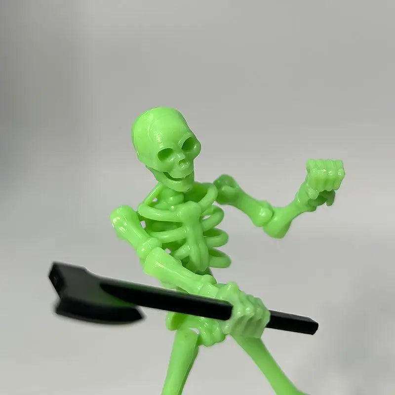 DIY Craft Halloween Party Haunted House Decor DIY Skeleton Figurines Plastic Posable Mini Skeletons with Movable Joints