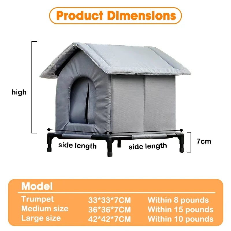 Winter Warm Waterproof Stray Cat Dog House Thickened Cat