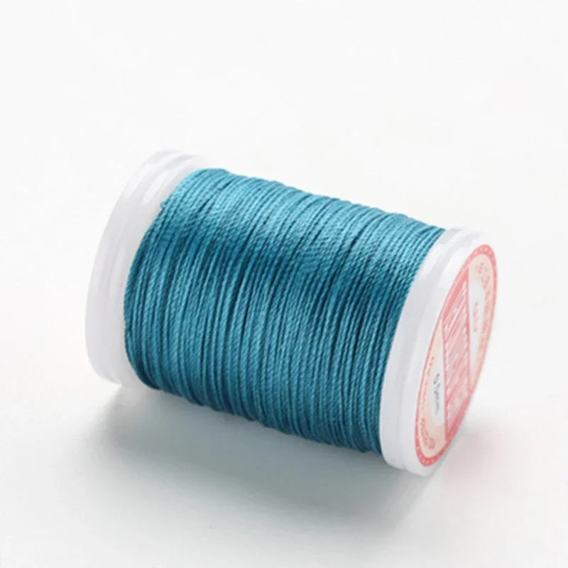 hilo elástico costura Waxed Thread Accessories Leather Craft Sewing Thread Round Waxed Thread Polyester Cord Wax Coated Strings