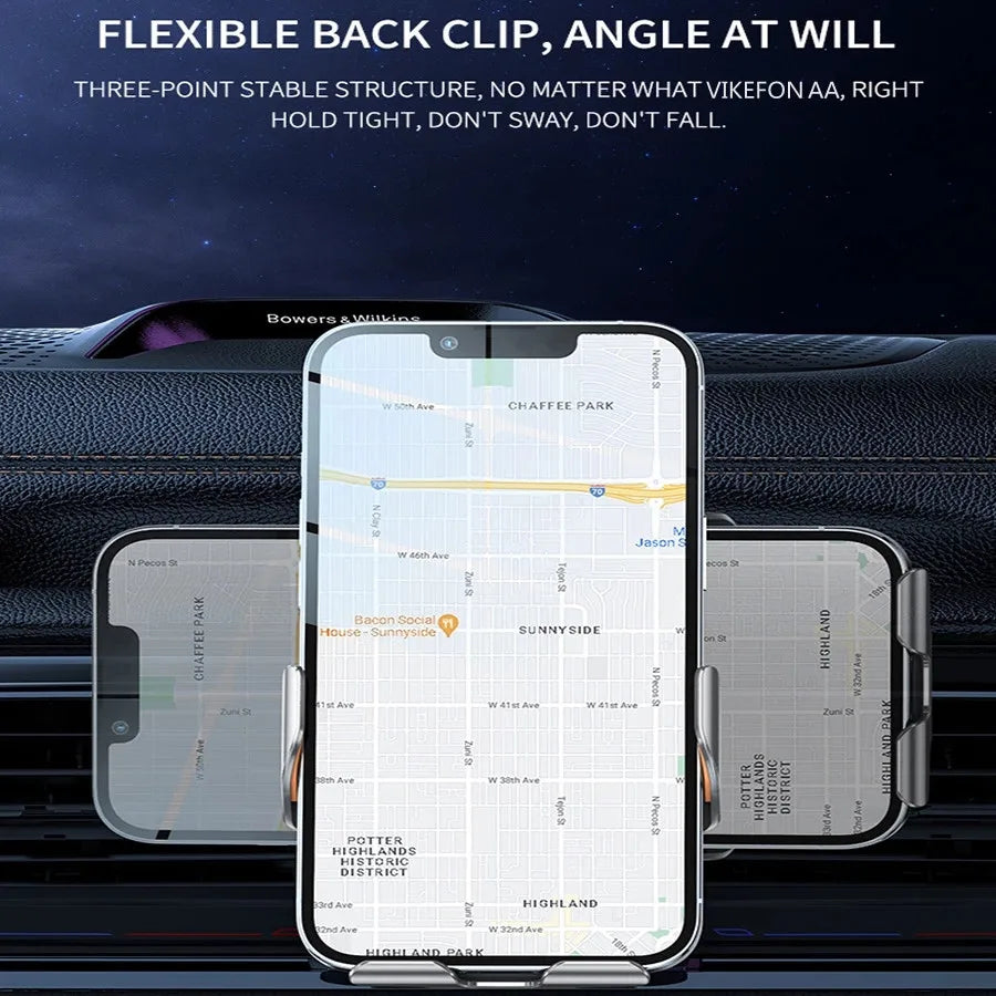 Car Wireless Charger Magnetic Auto Car Mount Phone Holder For iPhone 17 16 15 14 13 12 Samsung Infrared Induction Fast Charging
