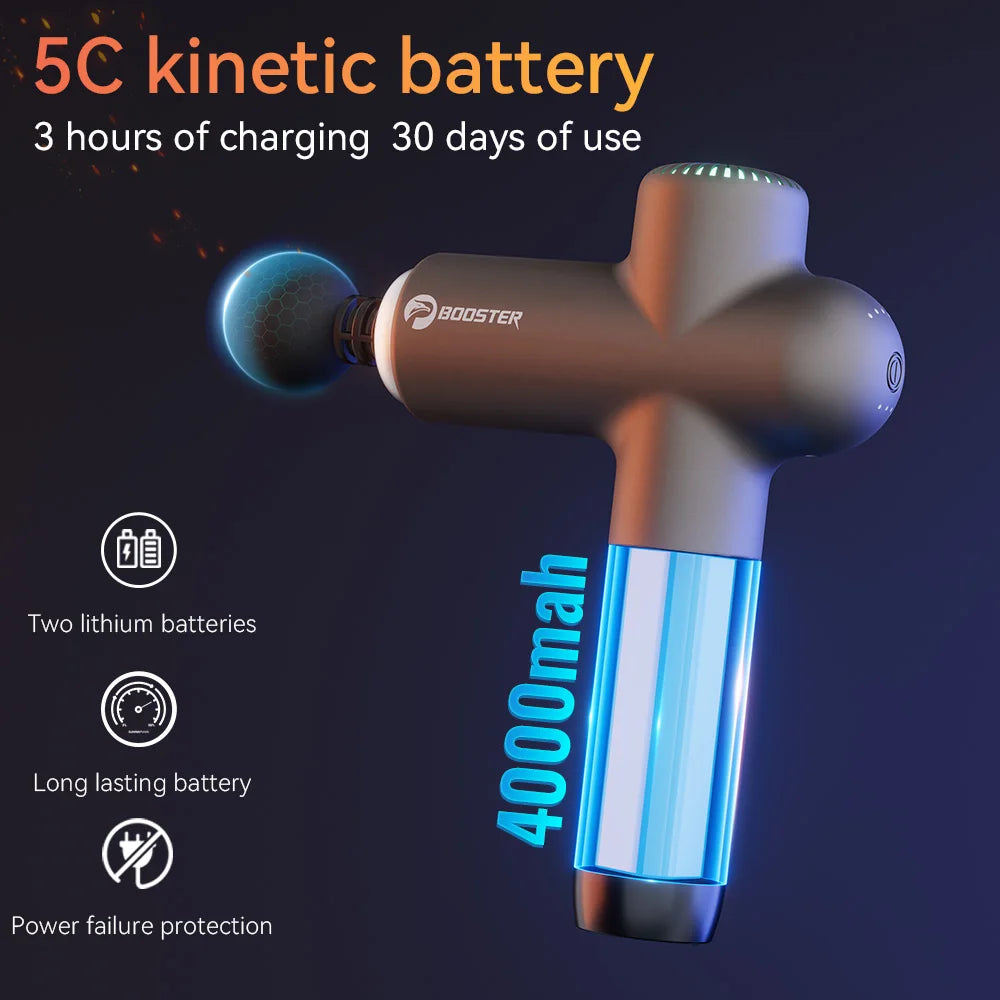 Booster Massage Gun Electric Neck Massager 7.4V Smart Hit