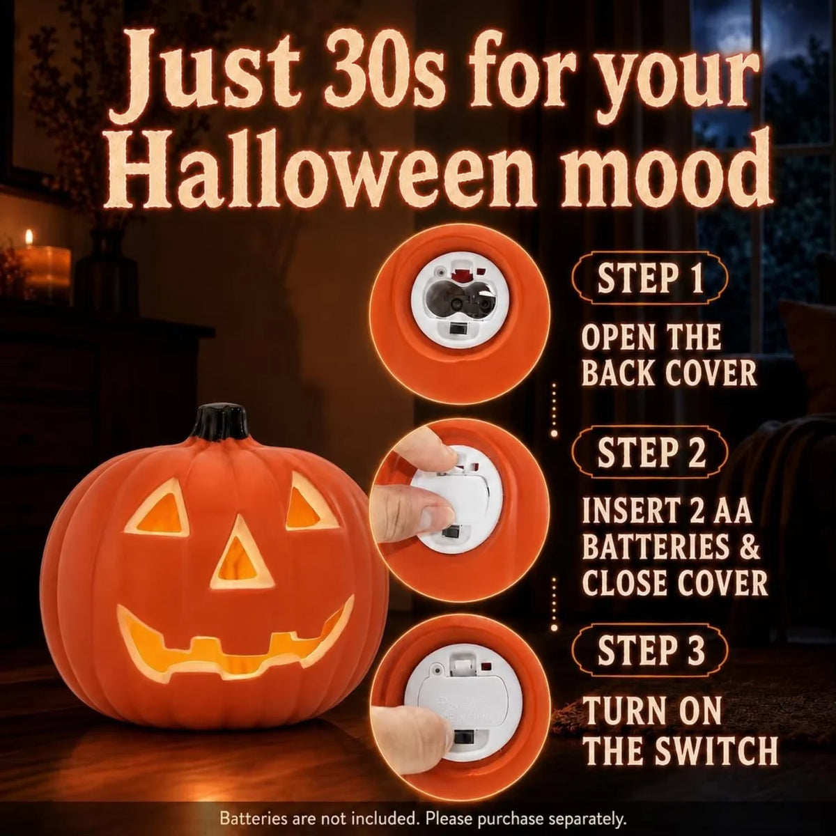 Halloween Horror LED Pumpkin Lantern Scene Layout - Interior Garden Courtyard Haunted House Decoration Home Decor