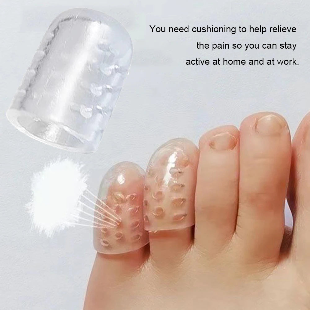 Toe Covers Breathable Silicon Resin Toe Caps Cover Protectors Elasticity Relief Pain Anti-Friction Sweatproof for Mne Women