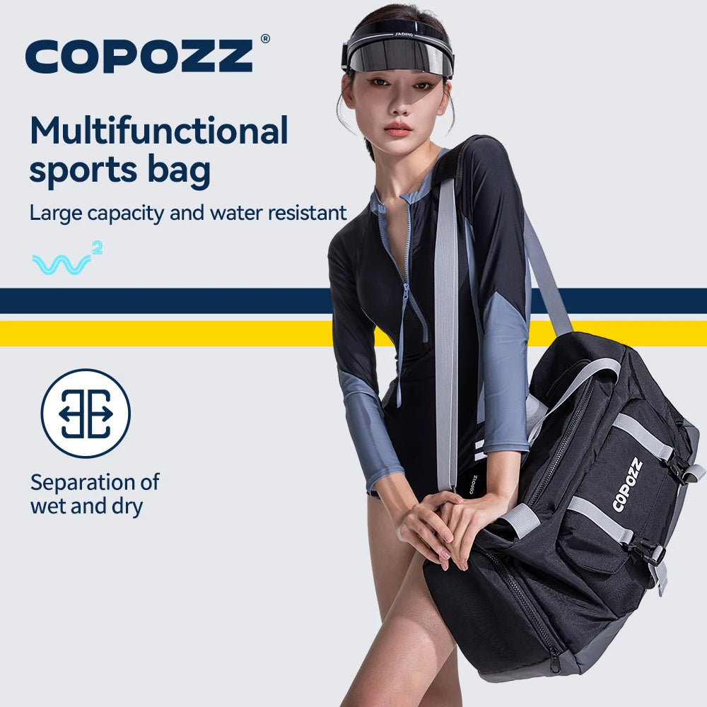 Copozz Sports Gym Bag 30L with Shoes Compartment Waterproof