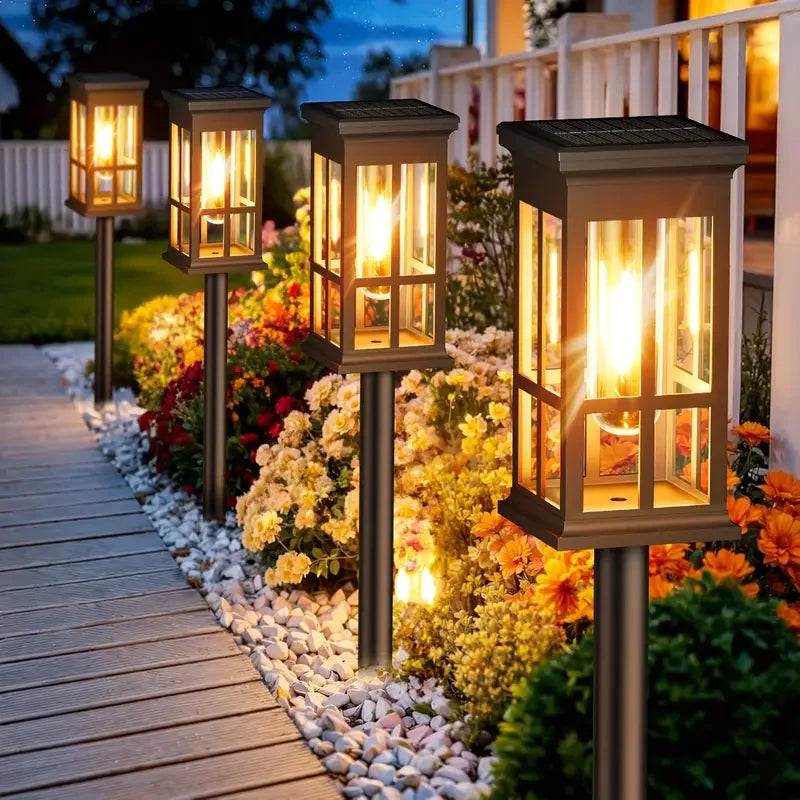 Waterproof Bright Solar Pathway Lights Energy Efficient LED Landscape