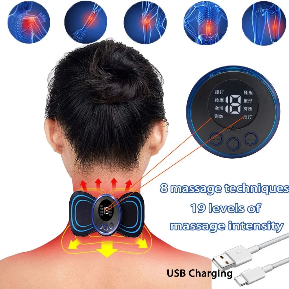 8 Modes 19 Gears Electric Pulse Neck Massager Cervical