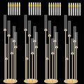46"Tall Metal Floor Candlestick Holder with 24 PCS LED
