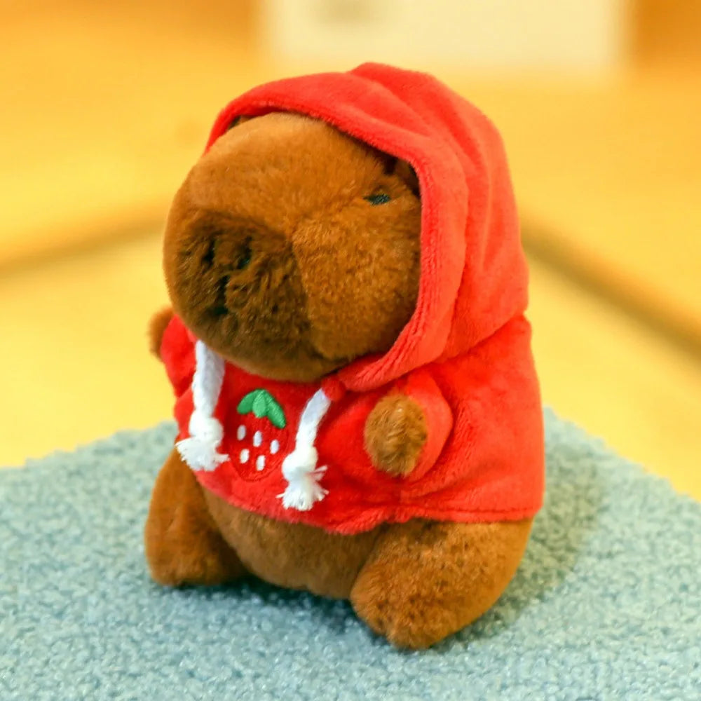Cute Capybara Plush Toy Hoodie with Wings Simulation Doll Small