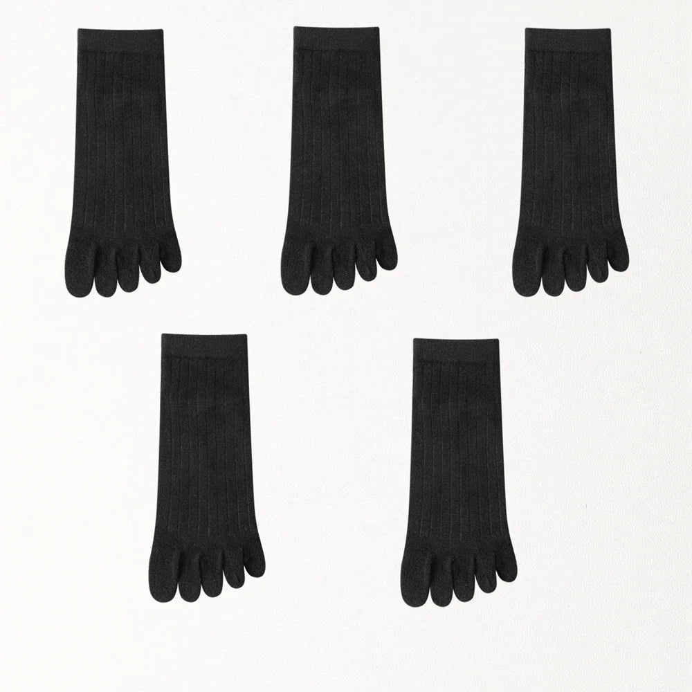 Wiggle Socks 5 Pairs Summer Five Finger Socks For Men Thin Cotton Toe