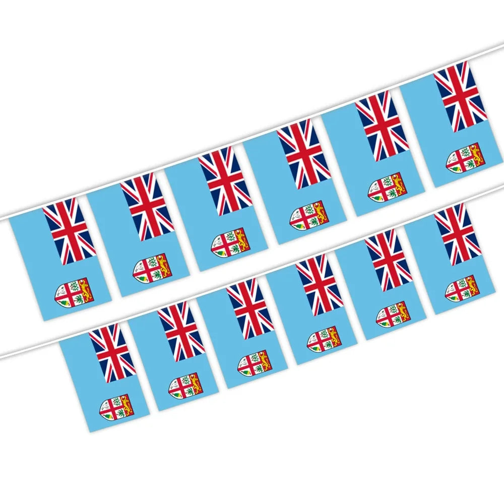 SKY FLAG Fiji bunting flags 14x21cm 20pcs/lot Fiji String flags Pennant Banner for Festival Party decoration
