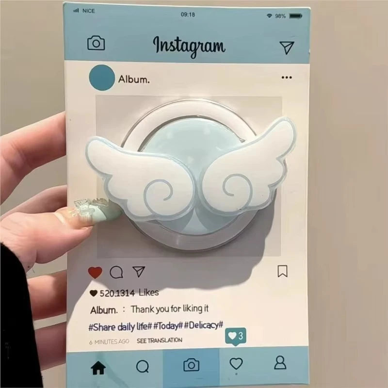 Wing Cartoon For Magsafe Phone Magnetic Griptok Stand For iPhone Funny Foldable Wireless Charging Case Holder