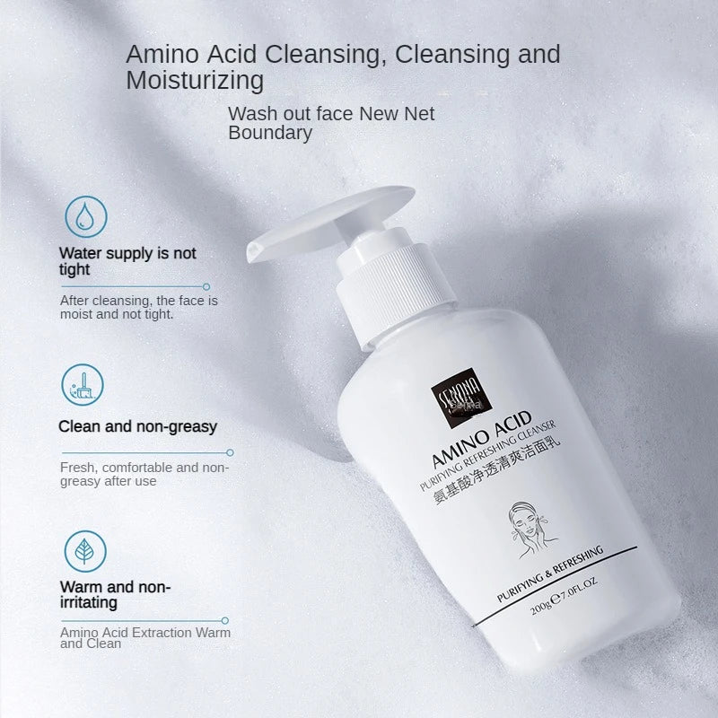 Amino Acid Facial Cleanser Deep Cleansing Moisturizing Oil Control Cleaner Mild Cleansing Gel Skin Care Face Washing Products