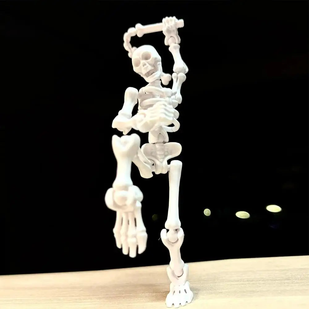 DIY Craft Halloween Party Haunted House Decor DIY Skeleton Figurines Plastic Posable Mini Skeletons with Movable Joints