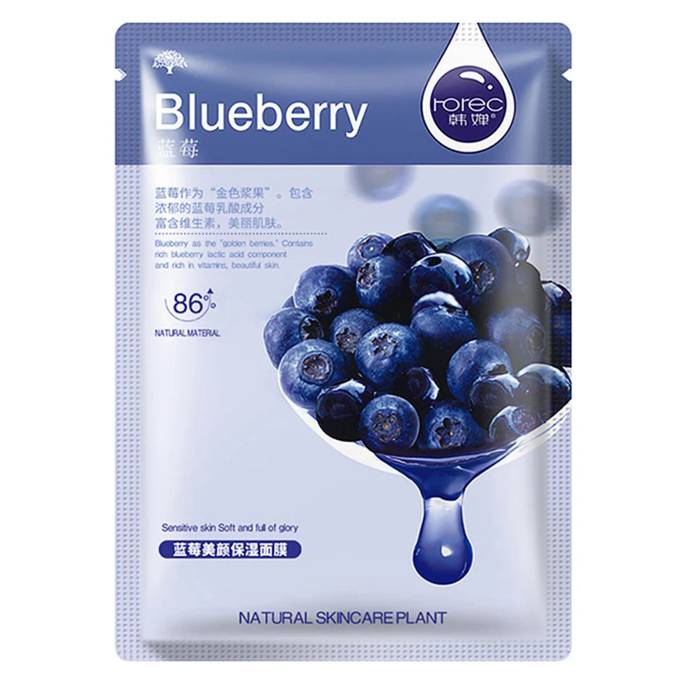 10pcs Sheet Mask Skin Care Plant Facial Mask Moisturizing Oil Control Face Care Masks Shrink Pores Beauty Health Face Patches