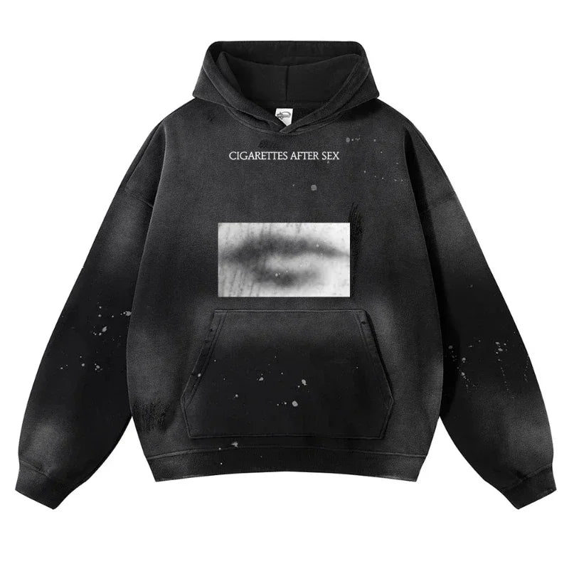 2026 Autumn Winter Men's New Pullover Hoodie Y2K Printed Retro Jacket Uniform Casual Fashion Loose Sweatshirt for Men and Women