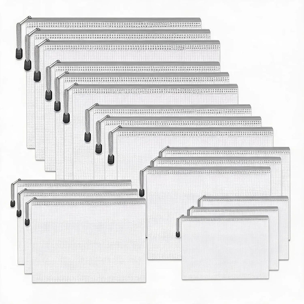 56-Pack Waterproof Mesh Zipper Pouches