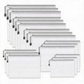 56-Pack Waterproof PVC Mesh Zipper Pouch  A3/A4/A5/A6/B4/B5/B6  Size File Document Pockets Bill Bags Folders for Office Home Stationery Supply