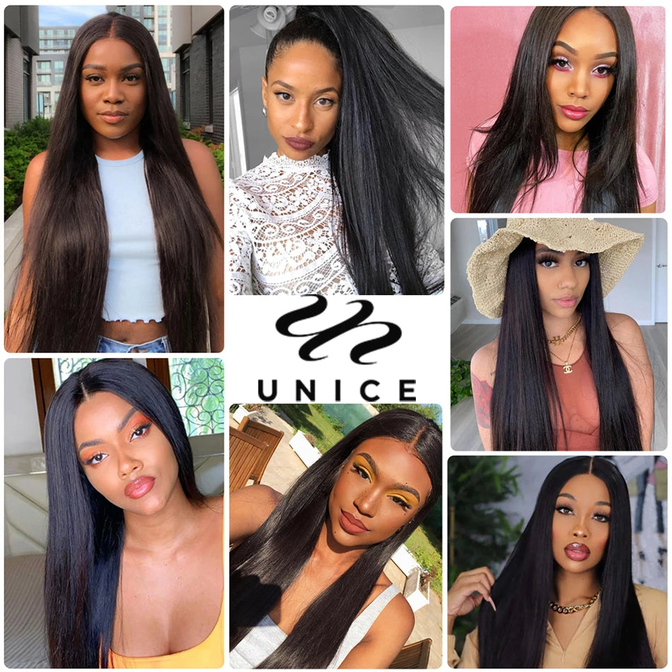 UNICE HAIR 30 Inch Brazilian Bone Straight Hair Bundles