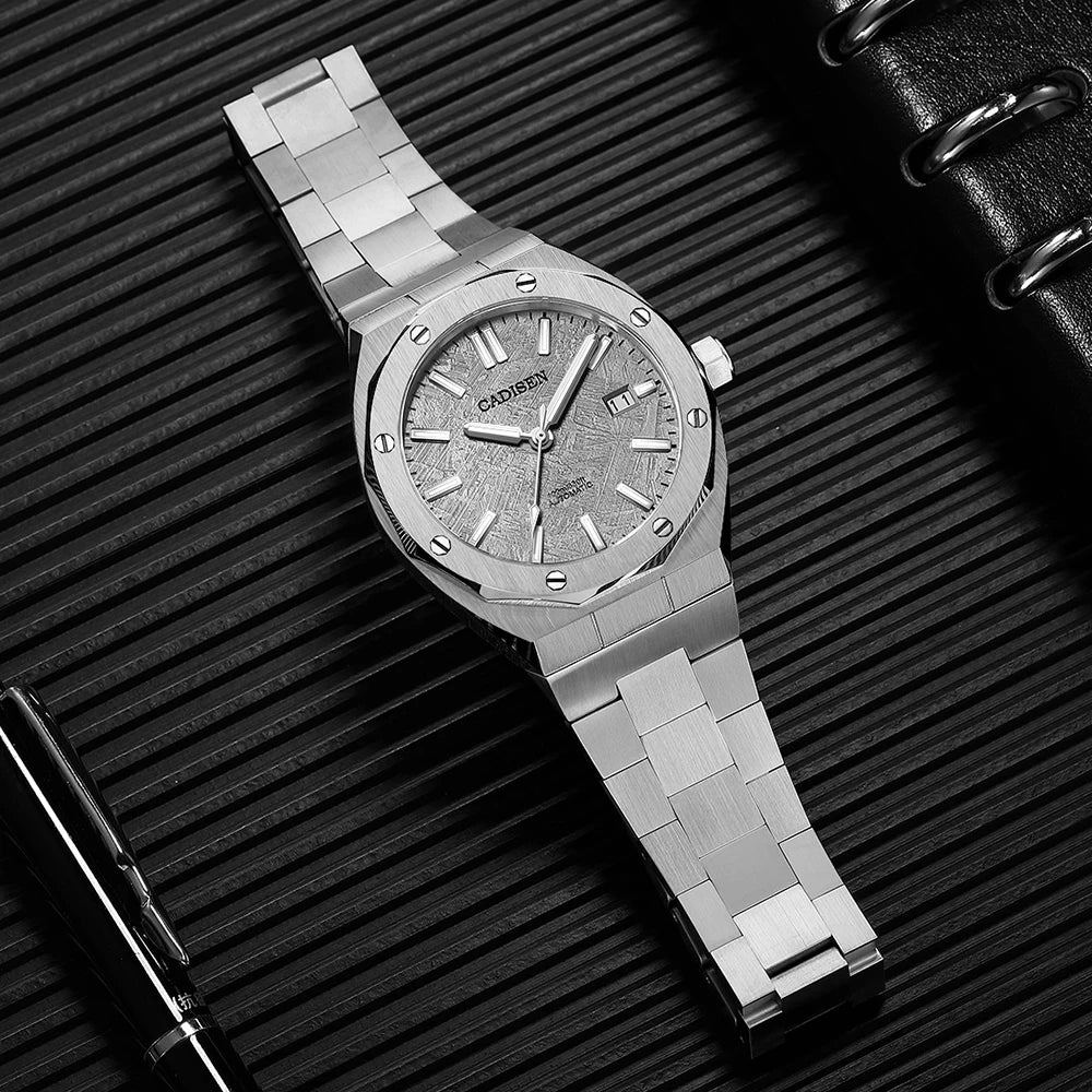 CADISEN Automatic Mens Watches Fashion Top Brand Stainless Steel