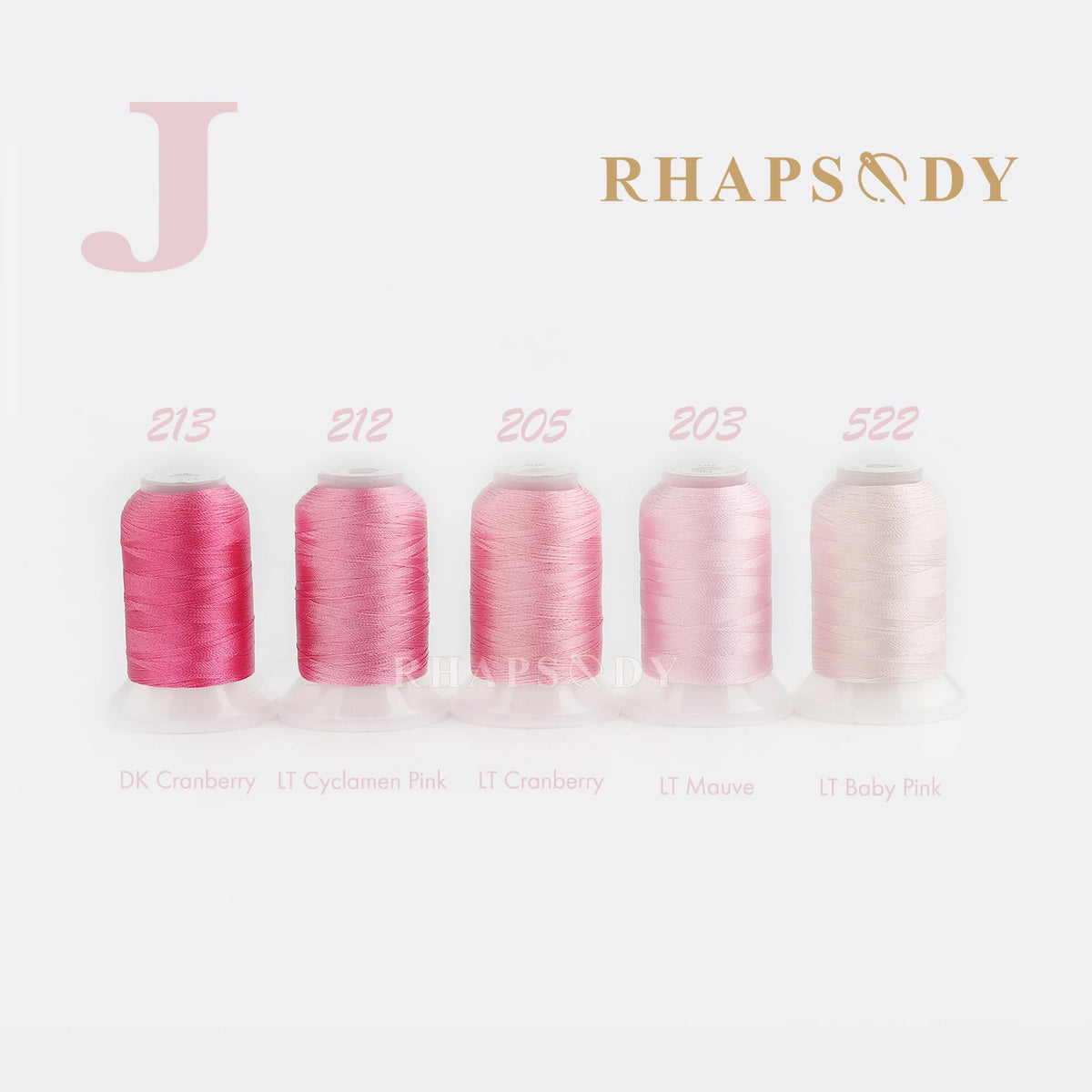 Rhapsody 40WT Polyester Embroidery Machine Thread 550Y 60 Colors Brother Babylock Janome Singer Pfaff Husqvarna Bernina Sewing