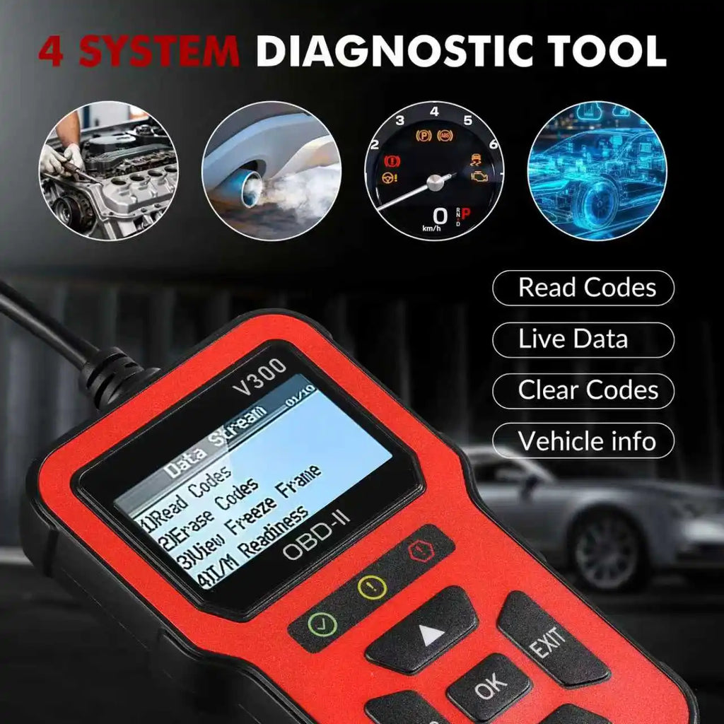 V300 OBD2 Scanner Auto Car Diagnostic Tool with Color