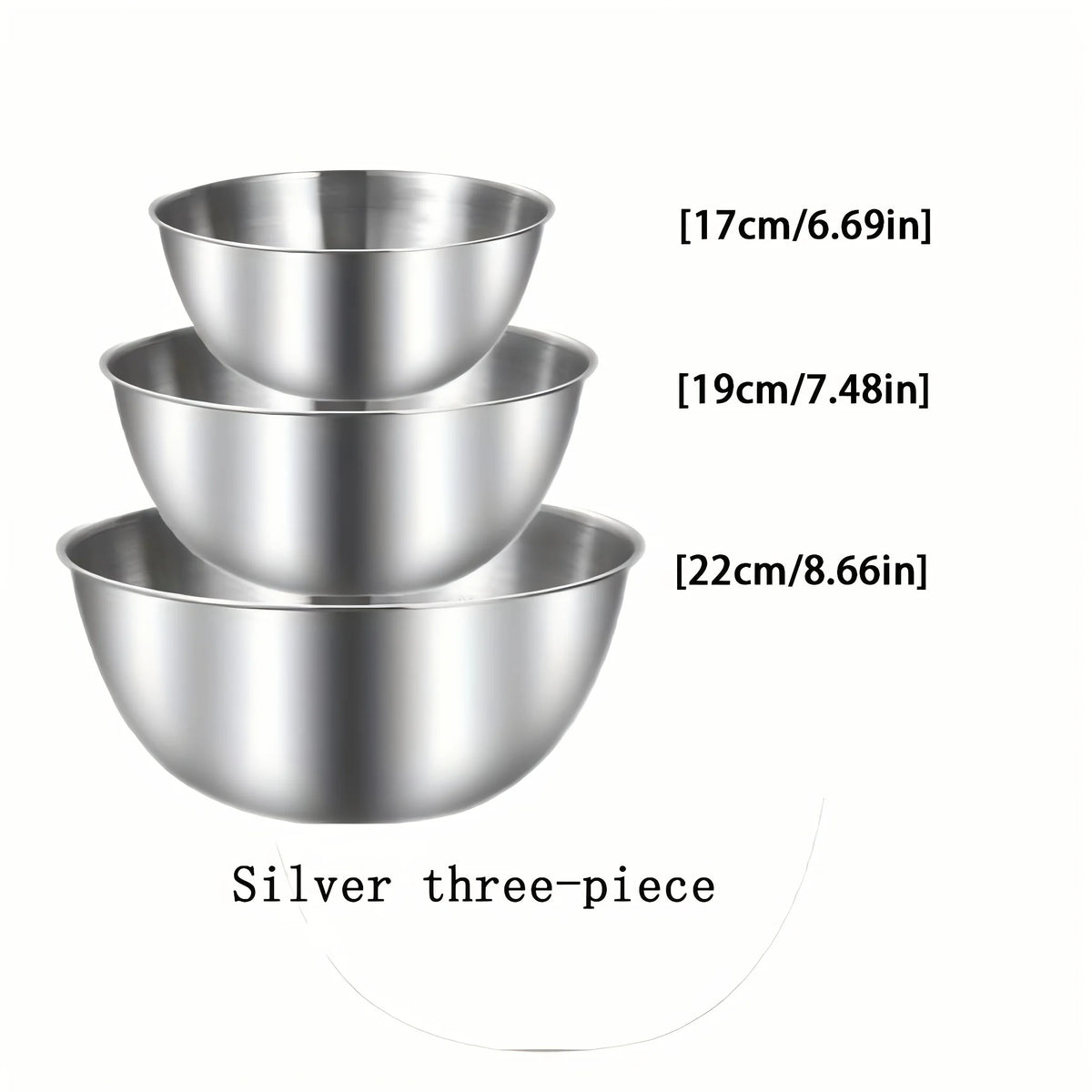 Stainless Steel Mixing Bowls Set Large Salad Bowl Dough