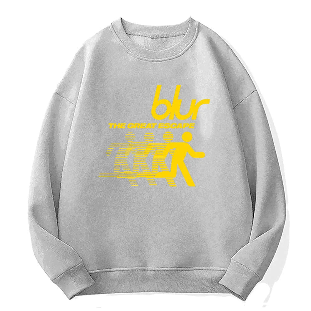 Blur Band The Great Escape Sweatshirt Rock Band Fashion Crewneck Clothing Retro Tops Women Men Long Sleeve Streetwear Trendy