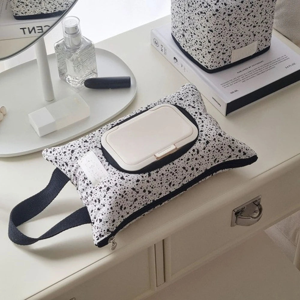 Splash Ink Tissue Case Vintage Wet Wipe Pouch Living Room Tissue Box Paper Holder Tissue Pouch Kitchen Storage & Organization