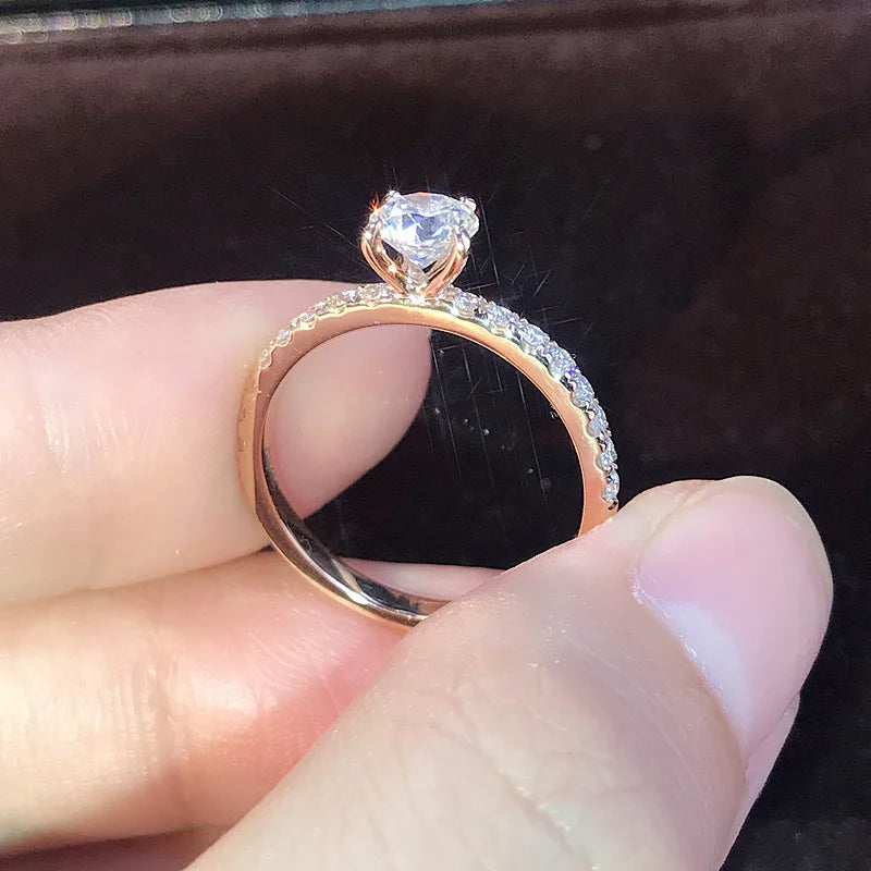 Silver Plated Engagement Ring for Women Womens