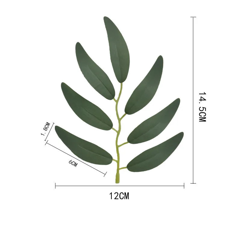 100pcs artificial willow twig leaves wicker  Willow leaf plants for home garden wreath garland wedding wall bouquet decoration