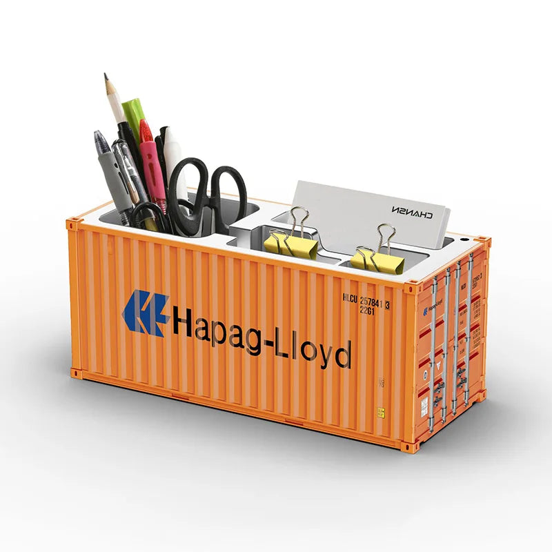 1/20 Scale Simulated Shipping Cargo Container Model Pen Holder Storage Box New Styles Plastic Storage Box Desktop Organizer