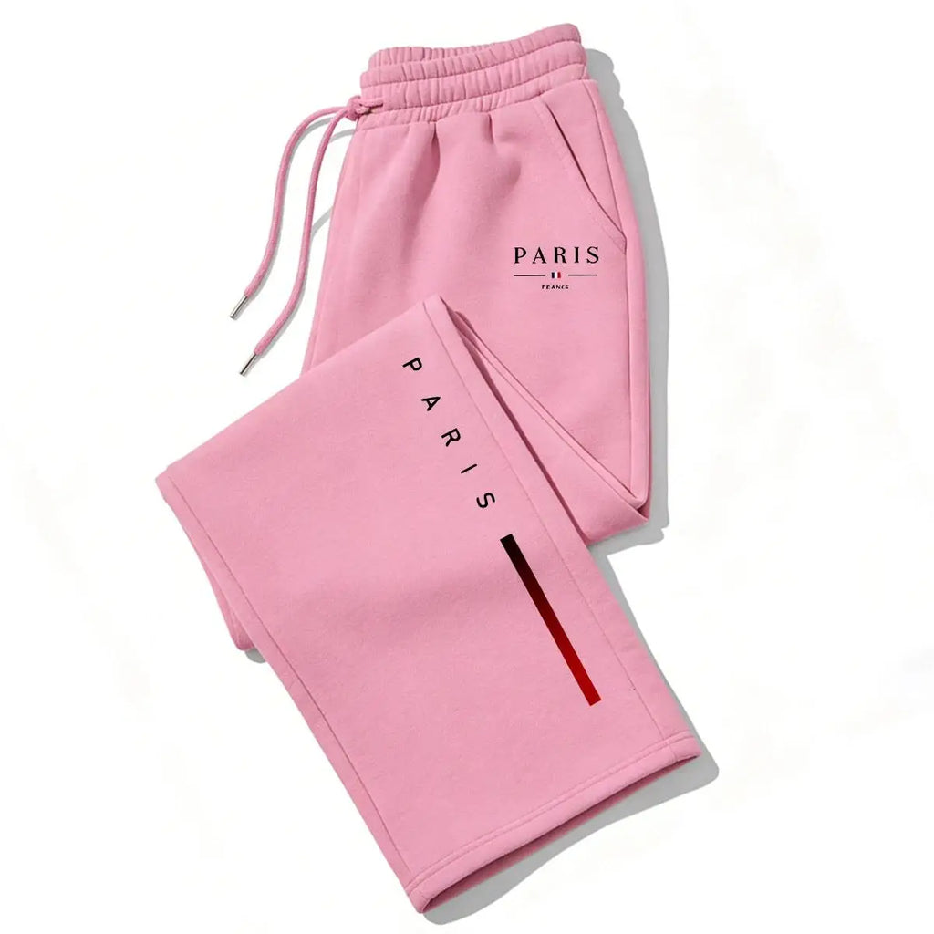 Paris Printed Wide-leg Pants Men Women Autumn Winter Casual