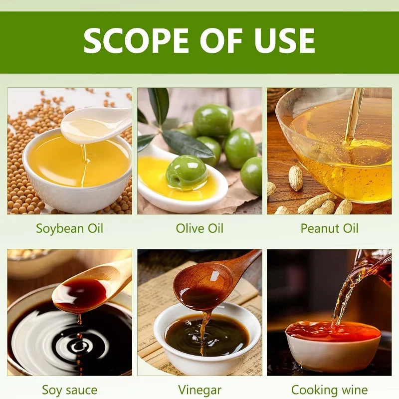 2 in1 Oil Spray Bottle For Kitchen Barbecue Cooking Olive Oil Dispenser Oil Jar Baking Vinegar Soy Sauce Spray Container Plastic