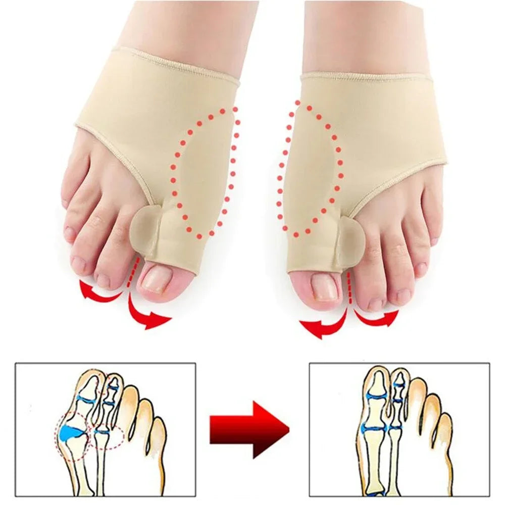 Hammer Toe Straightener 1Pair Toe Separator Hallux Valgus Bunion Corrector Foot Pain Relief Orthopedic Pedicure Tools Foot Care