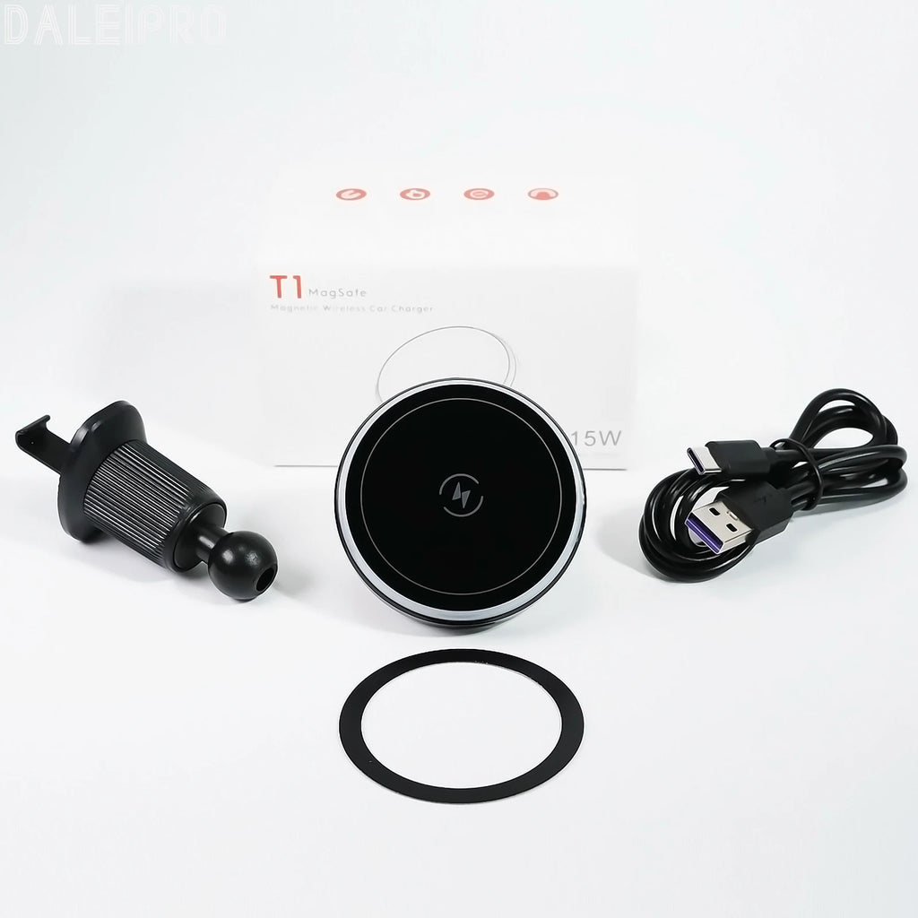 Double Car Phone Holder With Storage Box Base Magsafe Wireless Charger Phone Mount For Suzuki Jimny 2018-2024 2025 JB64 JB74