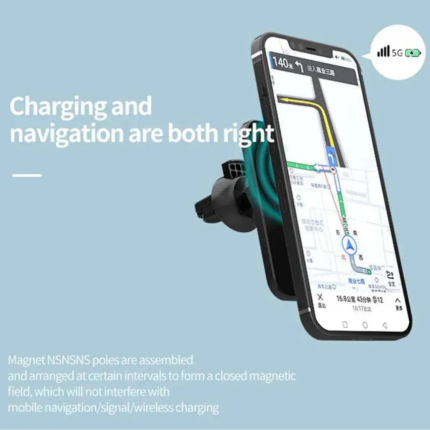 30W Magnetic Car Wireless Charger For iPhone 16 15 14 13 12 Pro Max Mini Car Phone Holder Stand Mount Fast Charging Station