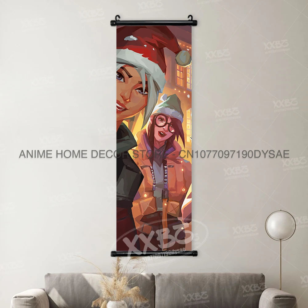 Valorant Posters Harbor Decorative Painting Astra Scrolls Picture Omen Home Decor Brimstone Home Decor Viper Wall Art Jett Mural