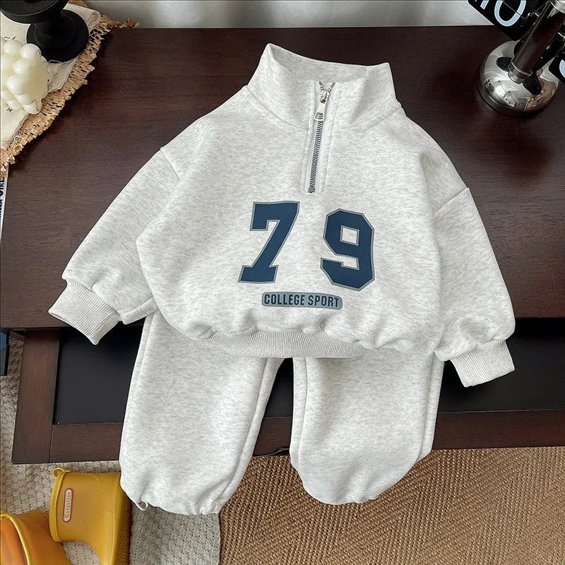 Baby Boys Clothing Set Spring Autumn Long Sleeve Letter Sweatshirt Pants 2Pcs For 1-5 Years Kids Casual Tracksuit Infant Outfits