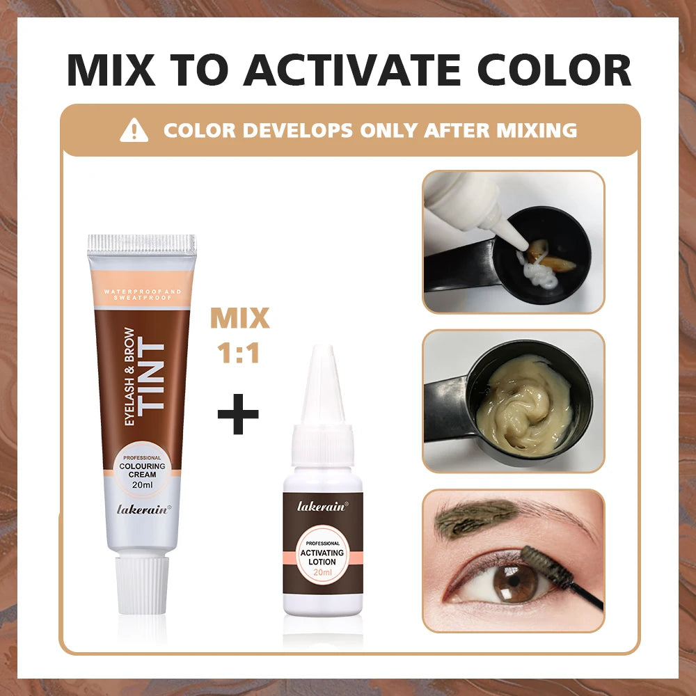 Professional Eyelash Perm &amp; Tint Kit Black Brown Eyebrow