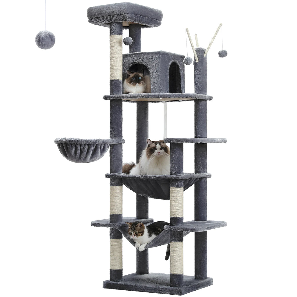 Large Cat Tree Tall Cat Tower for Indoor Cats