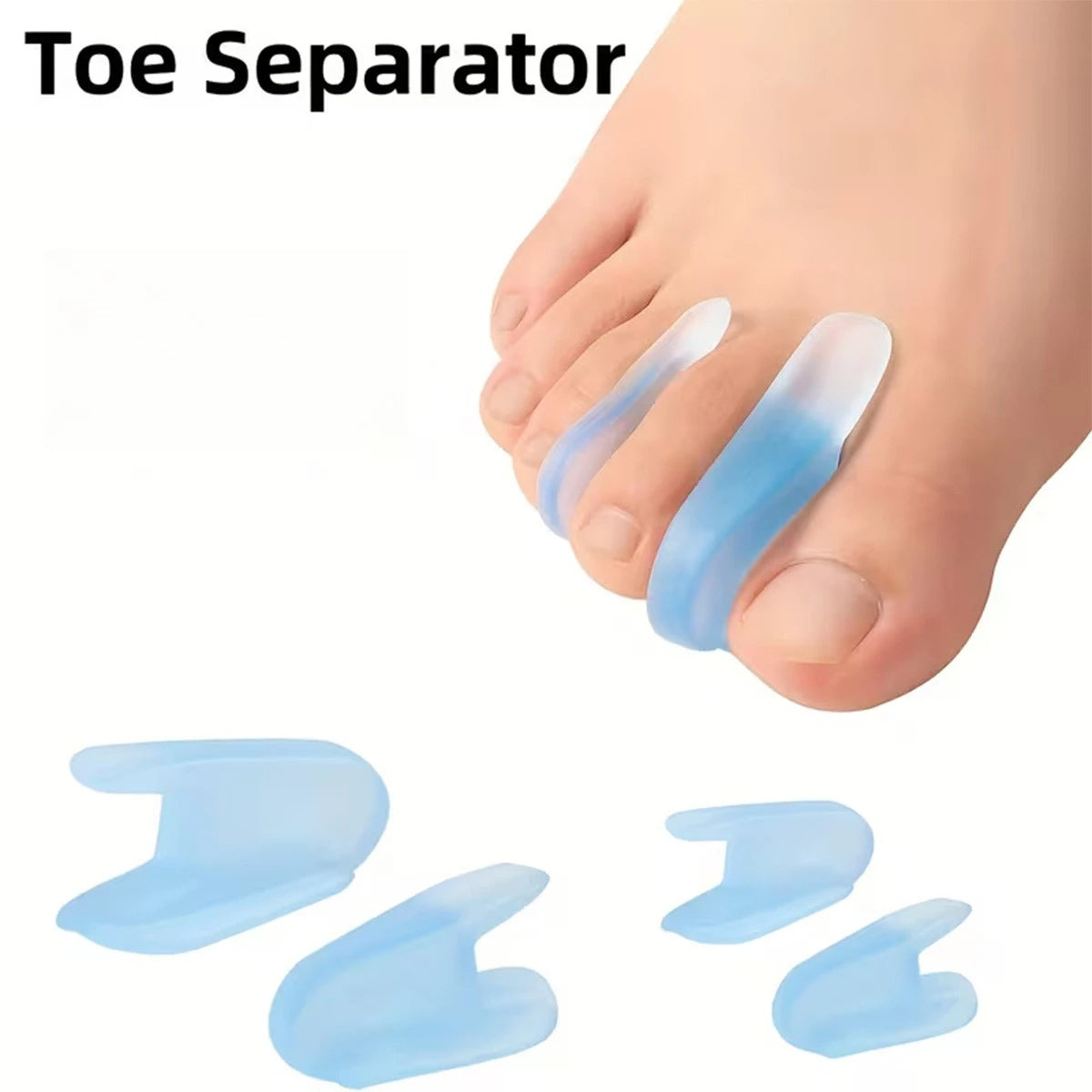 Gel Toe Separators, Suitable for Overlapping Toes, Toe Friction, Blisters, Calluses, Shoe Pressure, Toe Pain,Flared Design(8pcs)