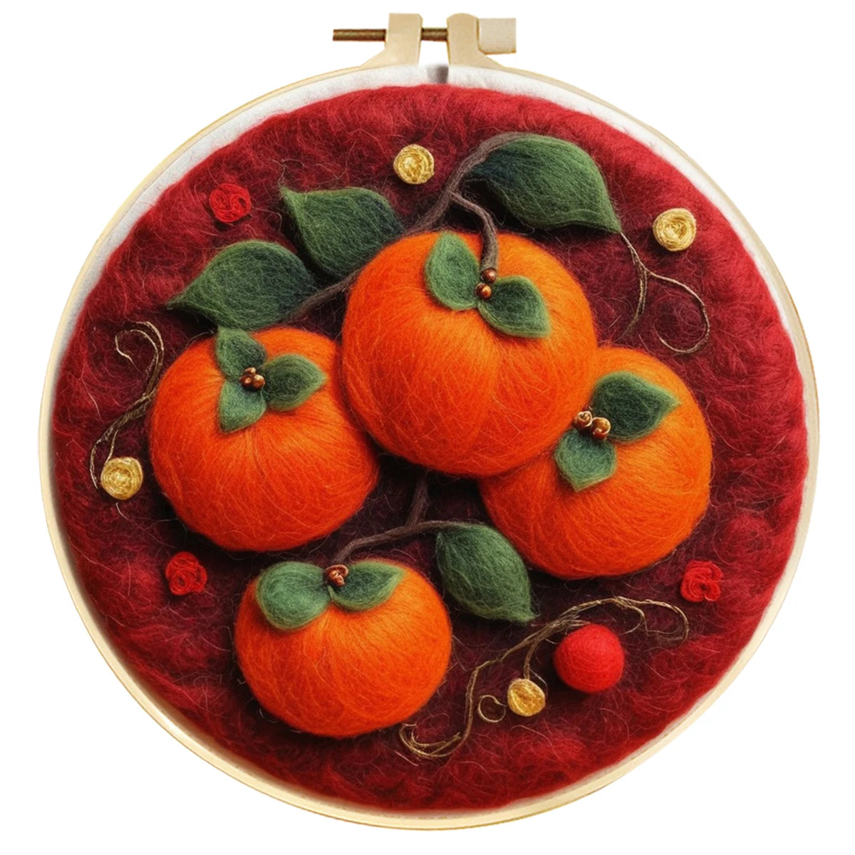 CHENISTORY the Spring Festival Wool Felting Painting Painting With Frame Kit For Beginner Handmade Felt Needles, Foam Pad,Cloth