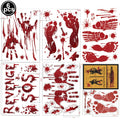 Bloody Handprint & Skull Halloween Stickers